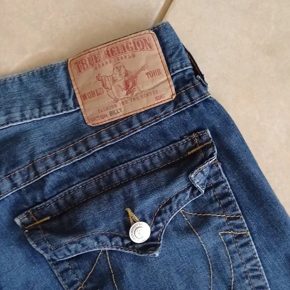 True Religion Billy bootcut mens jeans dark wash 38 29 - Picture 12 of 15